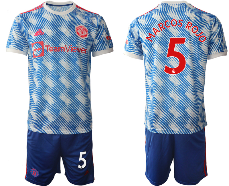 Men 2021-2022 Club Manchester United away blue #5 Soccer Jersey